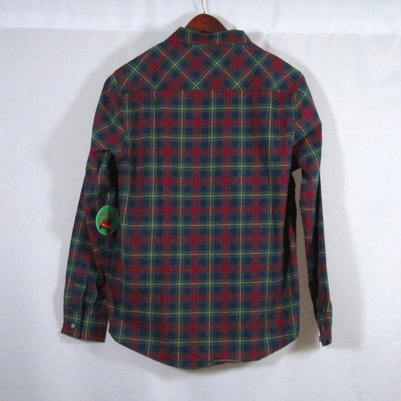 Free Planet Boys Red Green Blue Yellow Plaid Button Down Shirt Size 14/1… - Picture 2 of 9